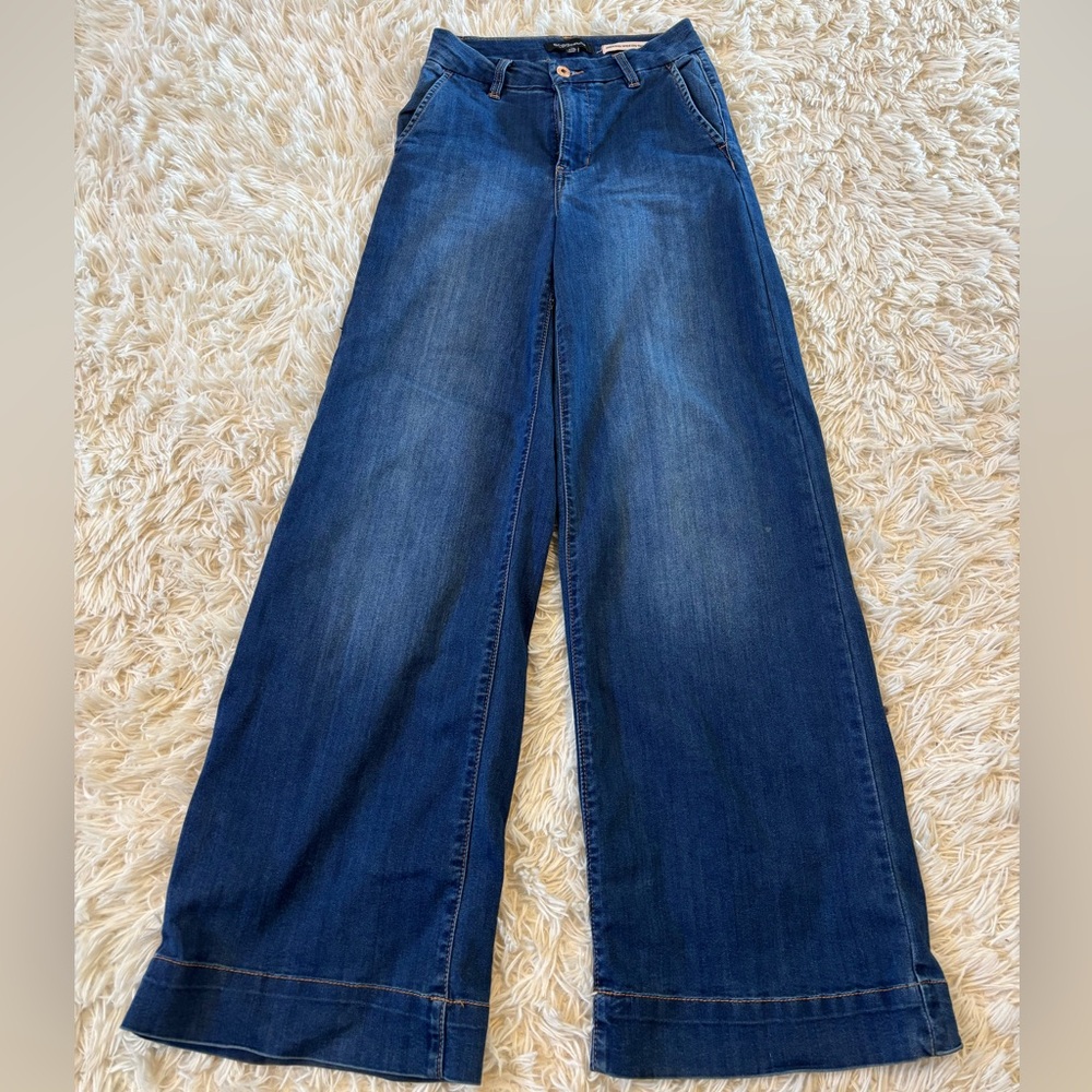 BCBGeneration Dark Blue Wide Leg Jeans